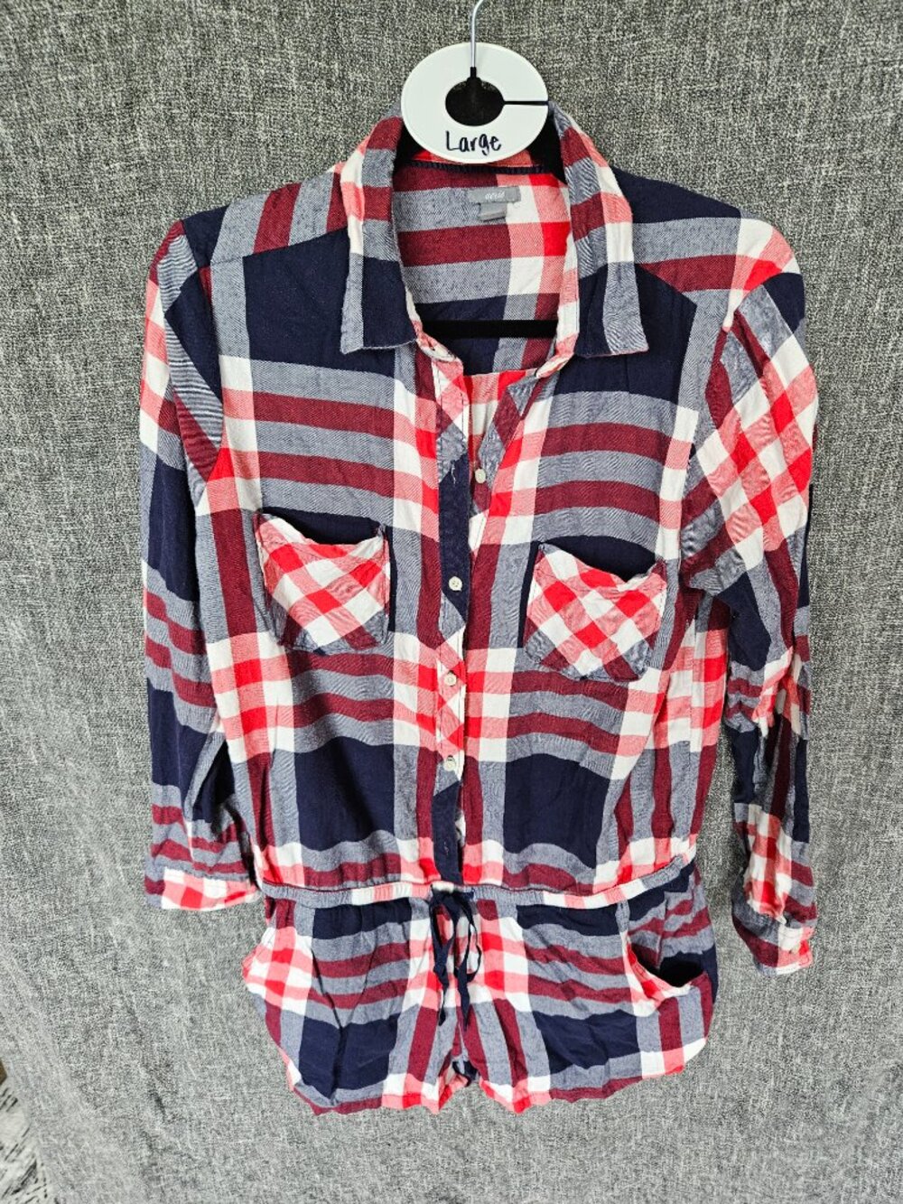 Aerie Flannel Shorts Romper